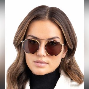 Illesteva Mykonos Sunglasses in tortoise / gray